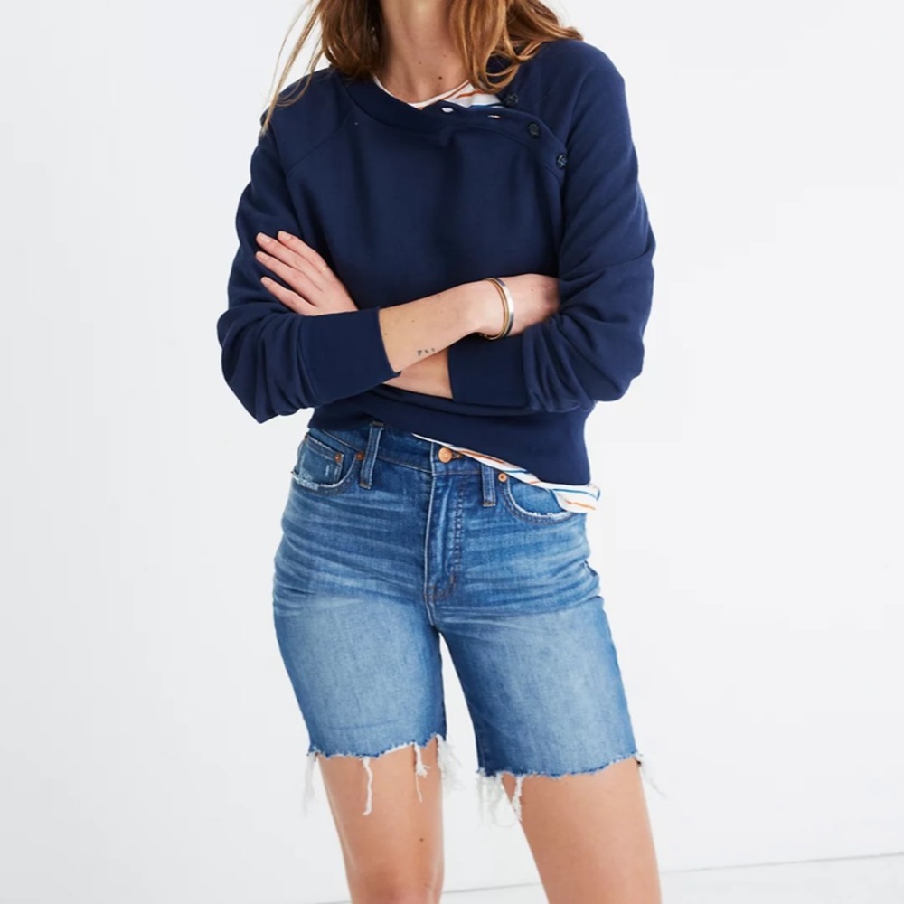 NWT Madewell High Waist Mid Length Denim Shorts
ERWIN WASH